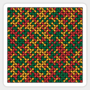 Metaballs Pattern (Rasta Colours) Sticker